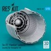 RESKIT RSU72-0119 Su-27 Flanker exhaust nozzles for Trumpeter kit (3D Printed) 1/72